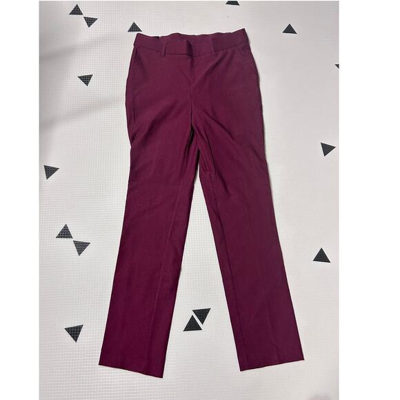Rafaella Women's Windsor Wine Red Stretch Slim Ankle Pull-On Dress Pant - Size 4 - Picture 3 of 9